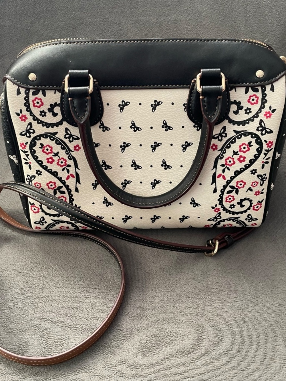 Coach Butterfly Paisley Mini Bowler Bag - Picture 2 of 3